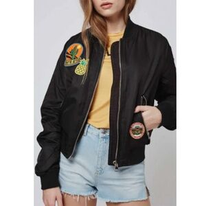 Topshop Pretty Little Liars inspired Black Bomber Jacket